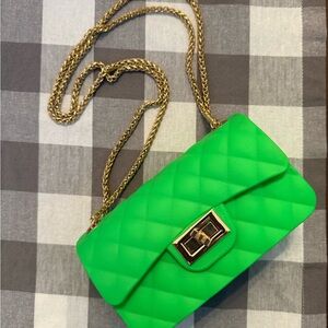Green Jelly Chain Shoulder Bag